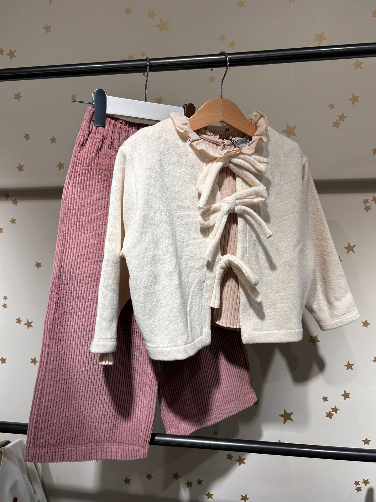 Pantalone in velluto a coste nostalgia rose