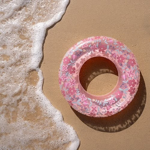Ciambella gonfiabile rosa Pink Flowers 50 cm