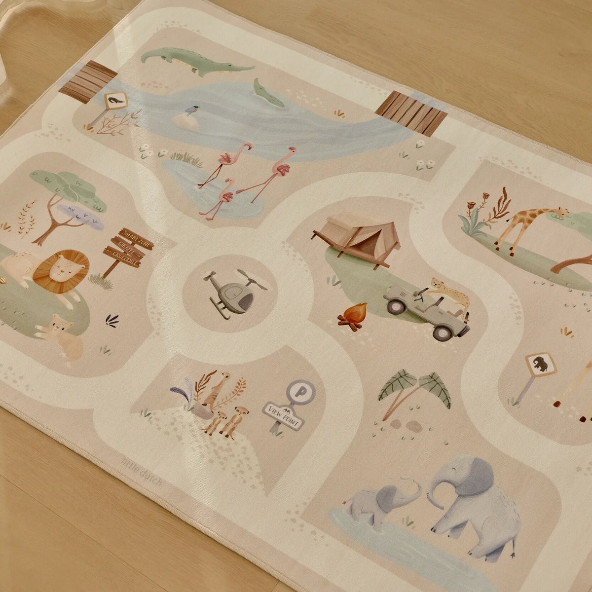 Tappeto gioco con percorso Safari Friends