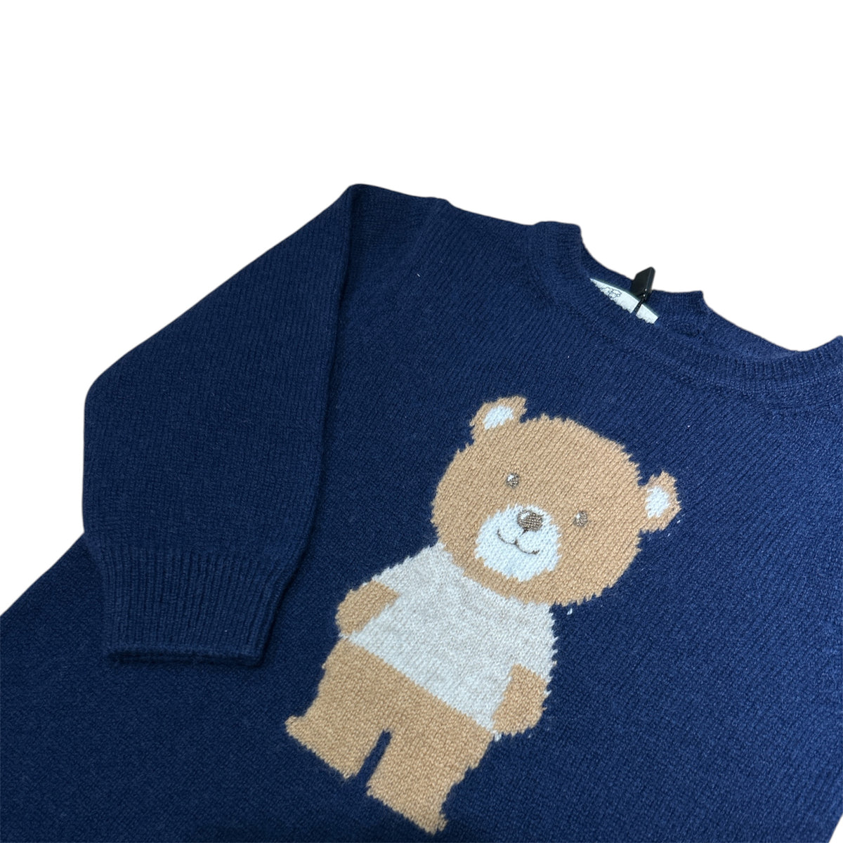 Tutina orsetto blu pura lana merino ultrafine