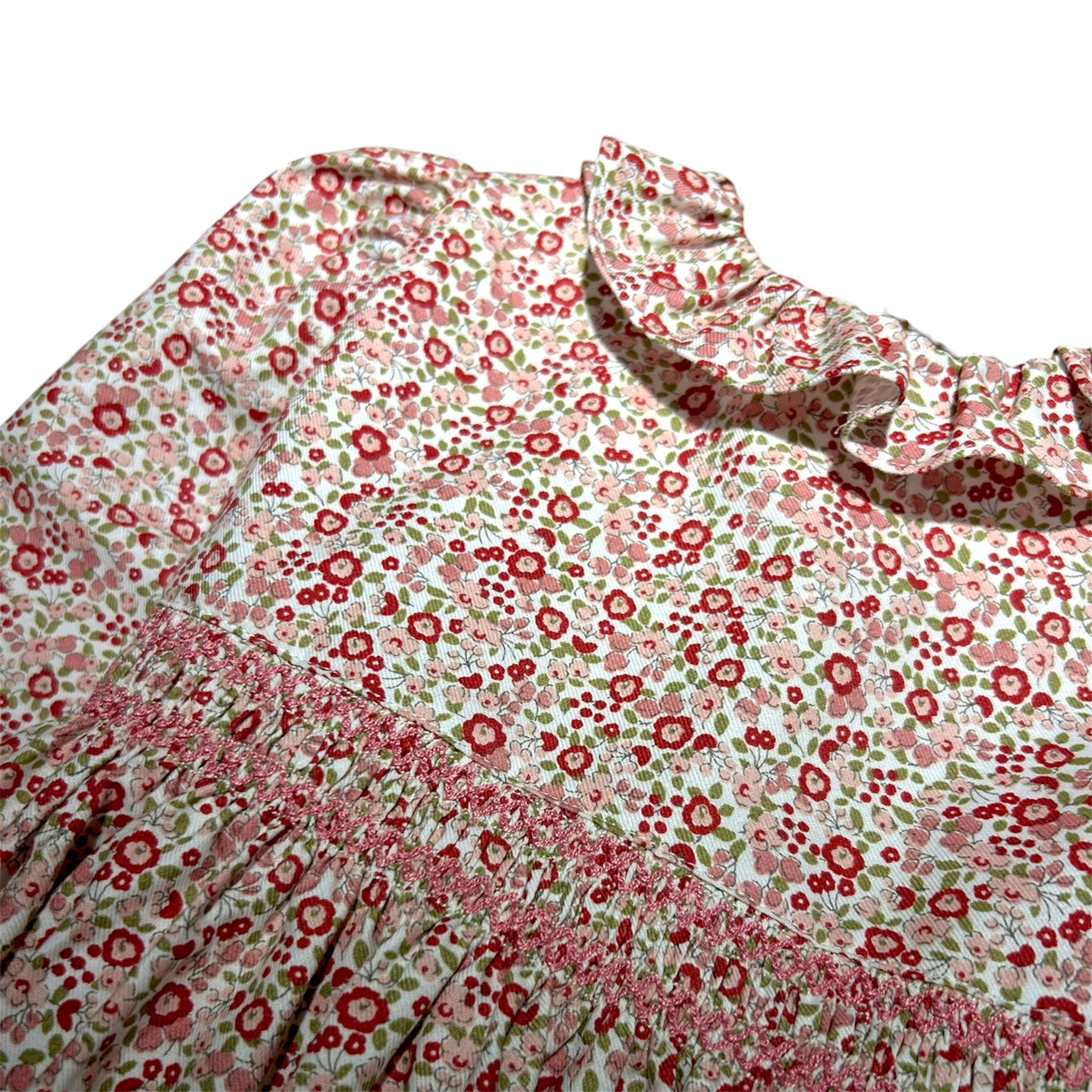 Abito floreale punto smock