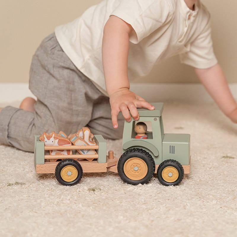 Trattore con animali in legno Little Farm