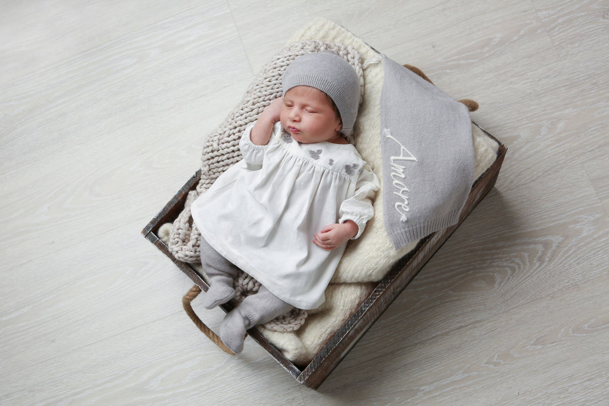 Cuffietta pompon lana e cashmere