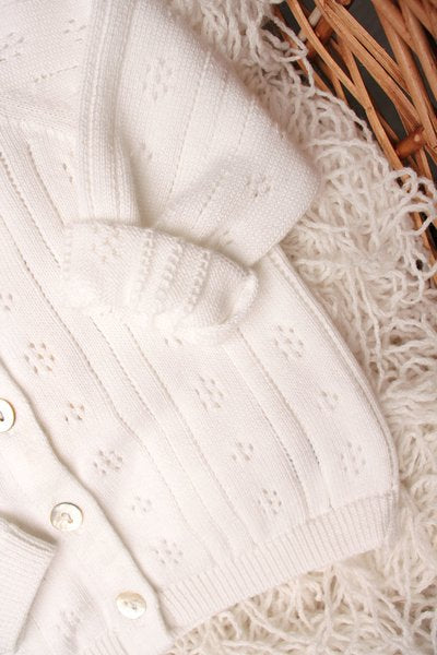 Cardigan bambina maglia cotone bio