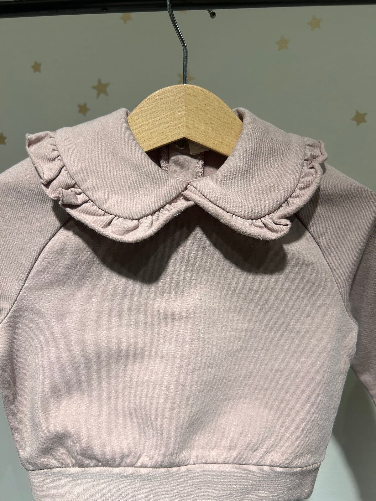 Felpa baby colletto cameo rose