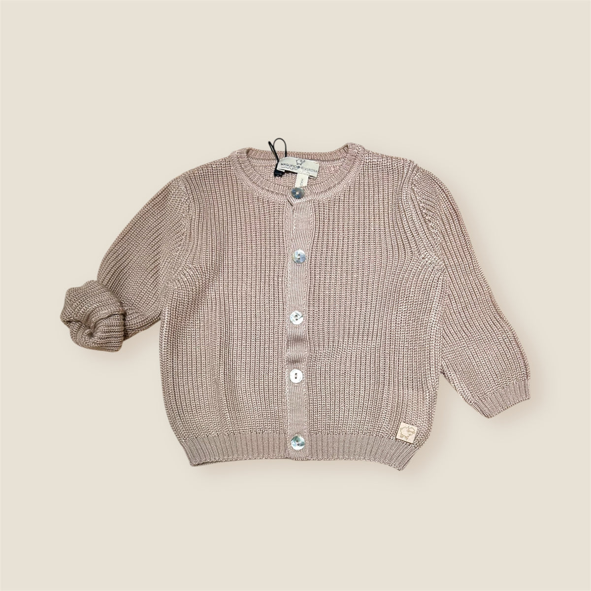 Cardigan color corda in eucalipto