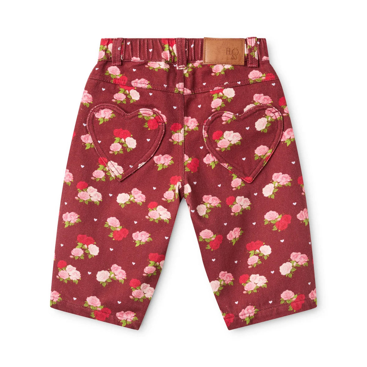 Jeans a fiori tasche a cuori Riley