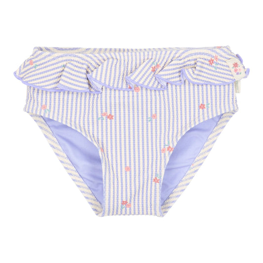 Costume da bagno a mutandina lilla Dreamy Stripes