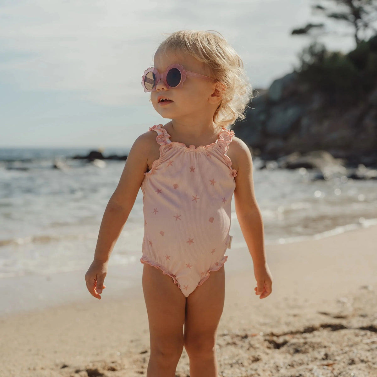 Costume da bagno intero rosa conchiglie Dreamy Seashells