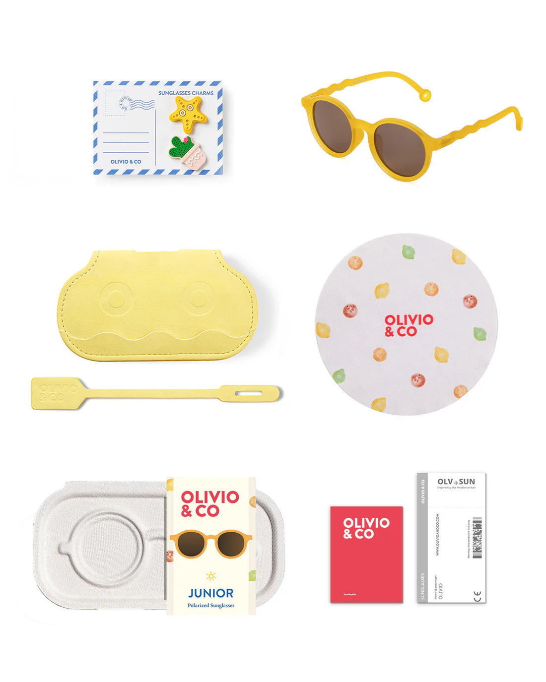 Occhiali da sole ovali bambino giallo Citrus Yellow 5-12 anni