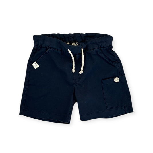 Bermuda in lino-cotone blu navy