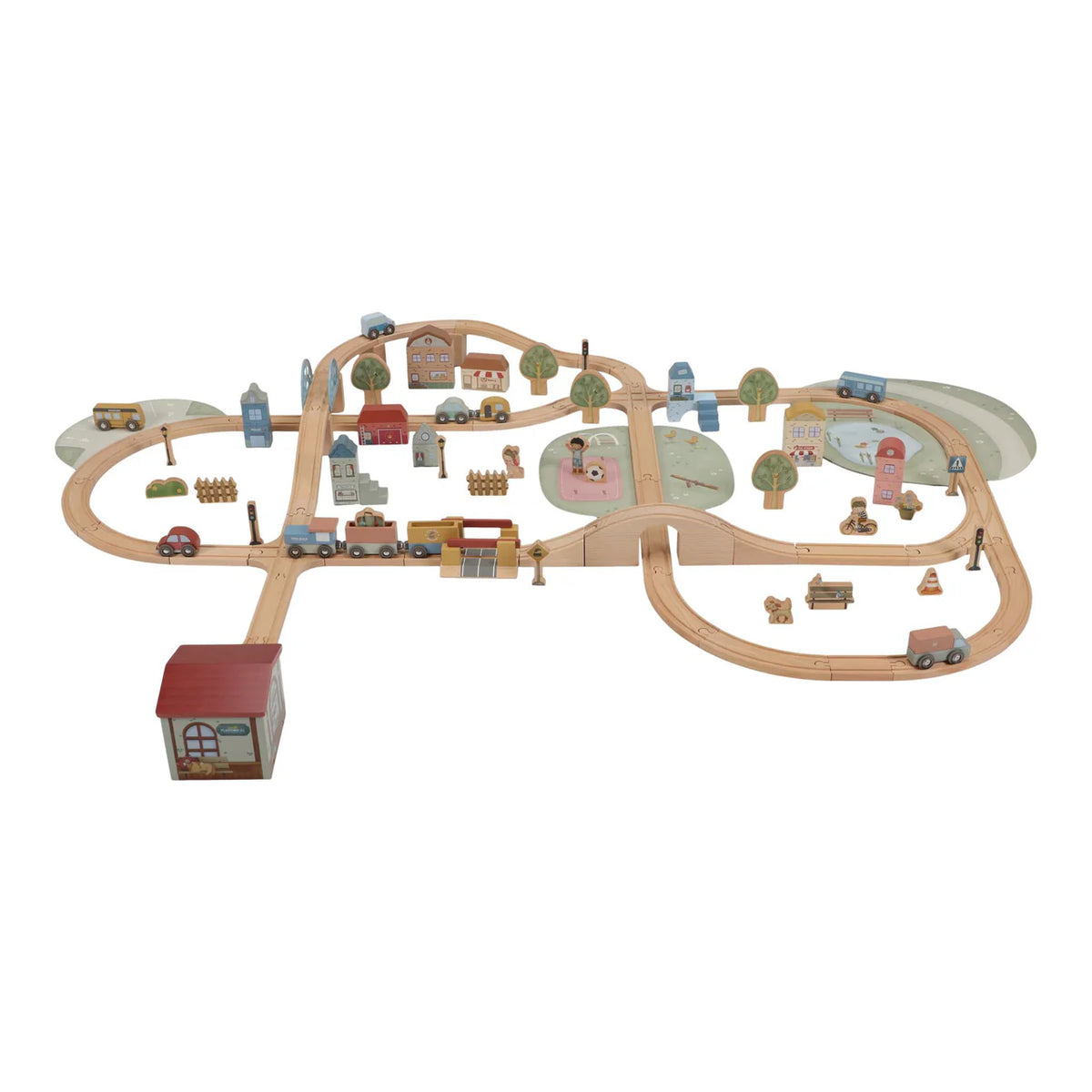 Treno in legno xl 113 pezzi