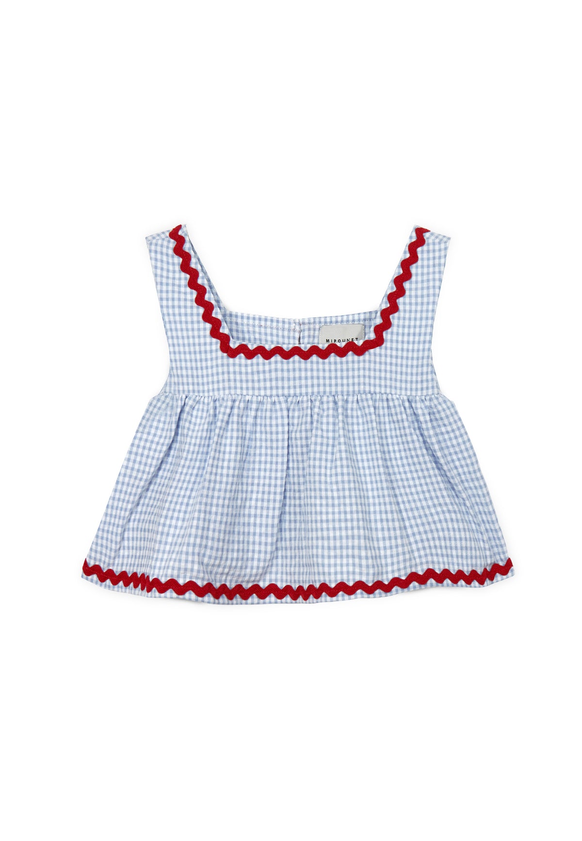 Top vichy azzurro Sylvie