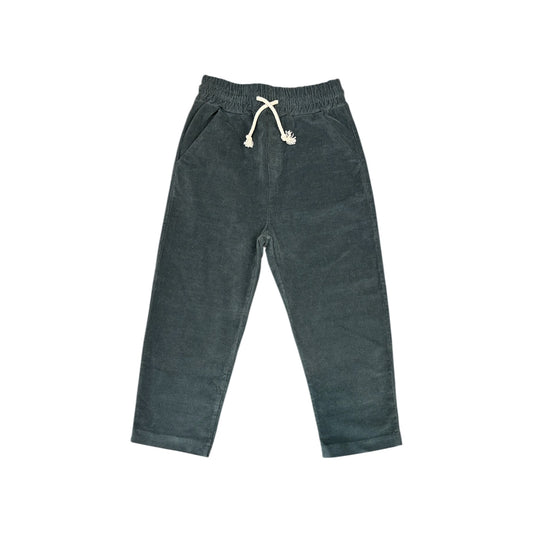 Pantalone in velluto ottanio
