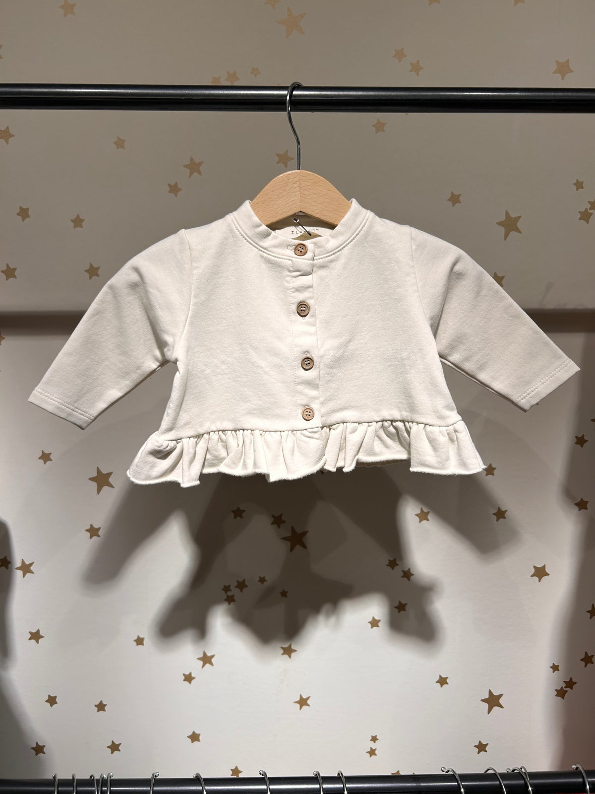 Cardigan felpa baby avorio