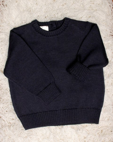 Maglione baby blu pura lana merino extrafine