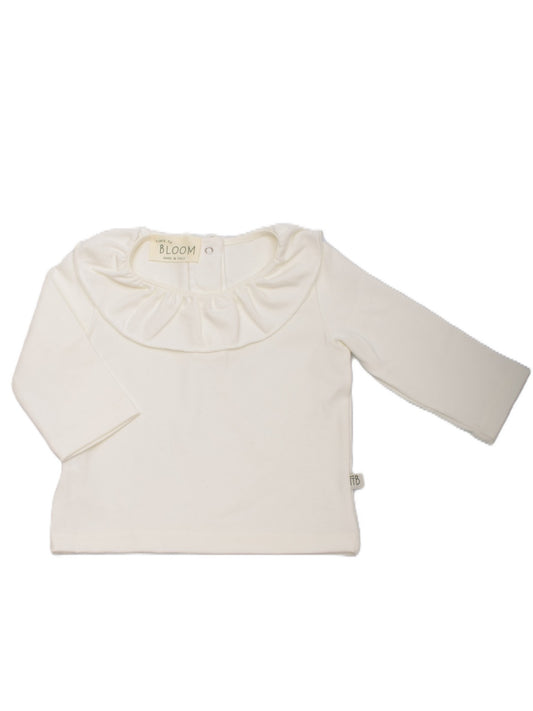 Maglietta neonata con colletto latte