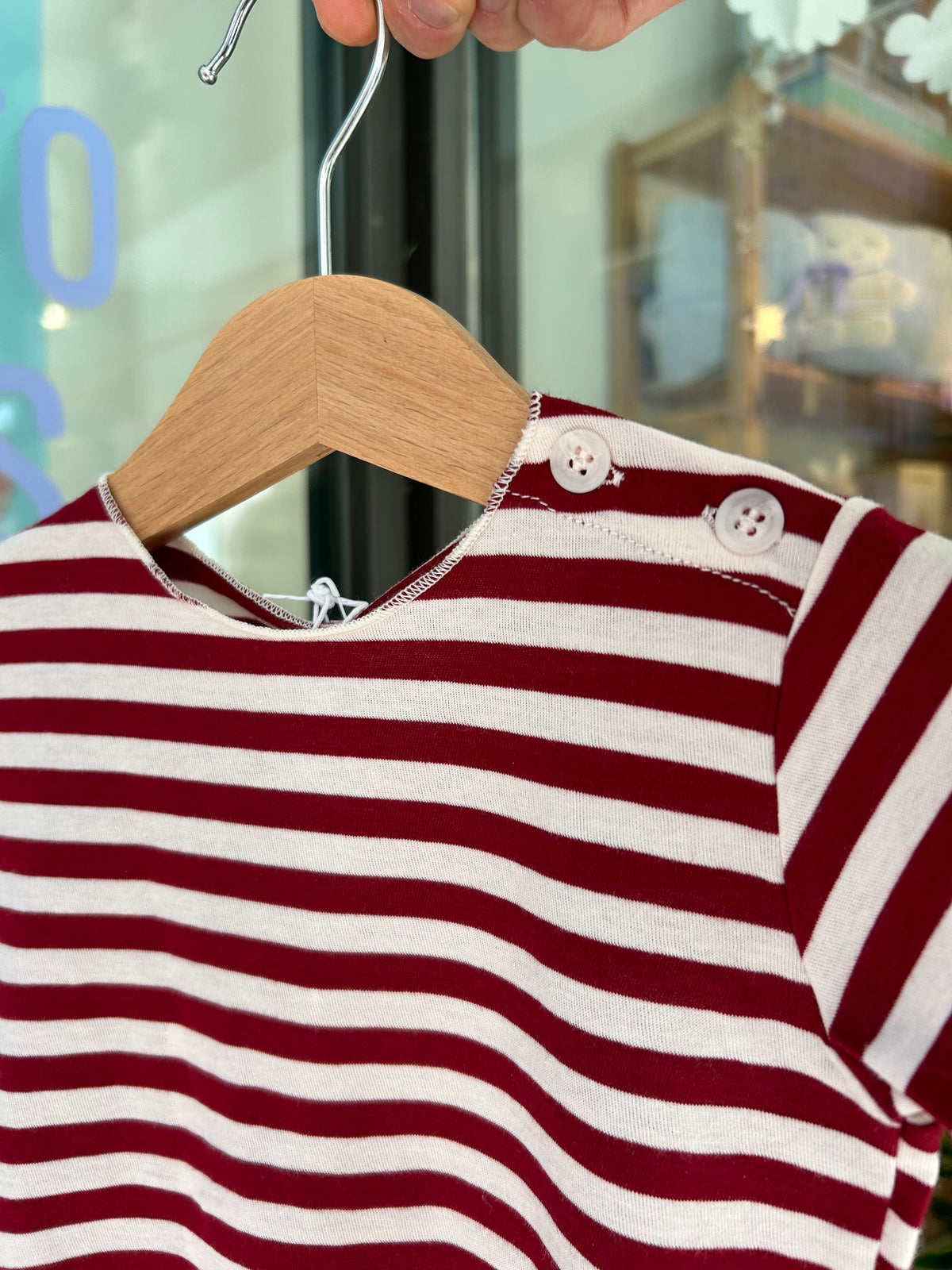 T-shirt en jersey Pirlo à rayures grenat