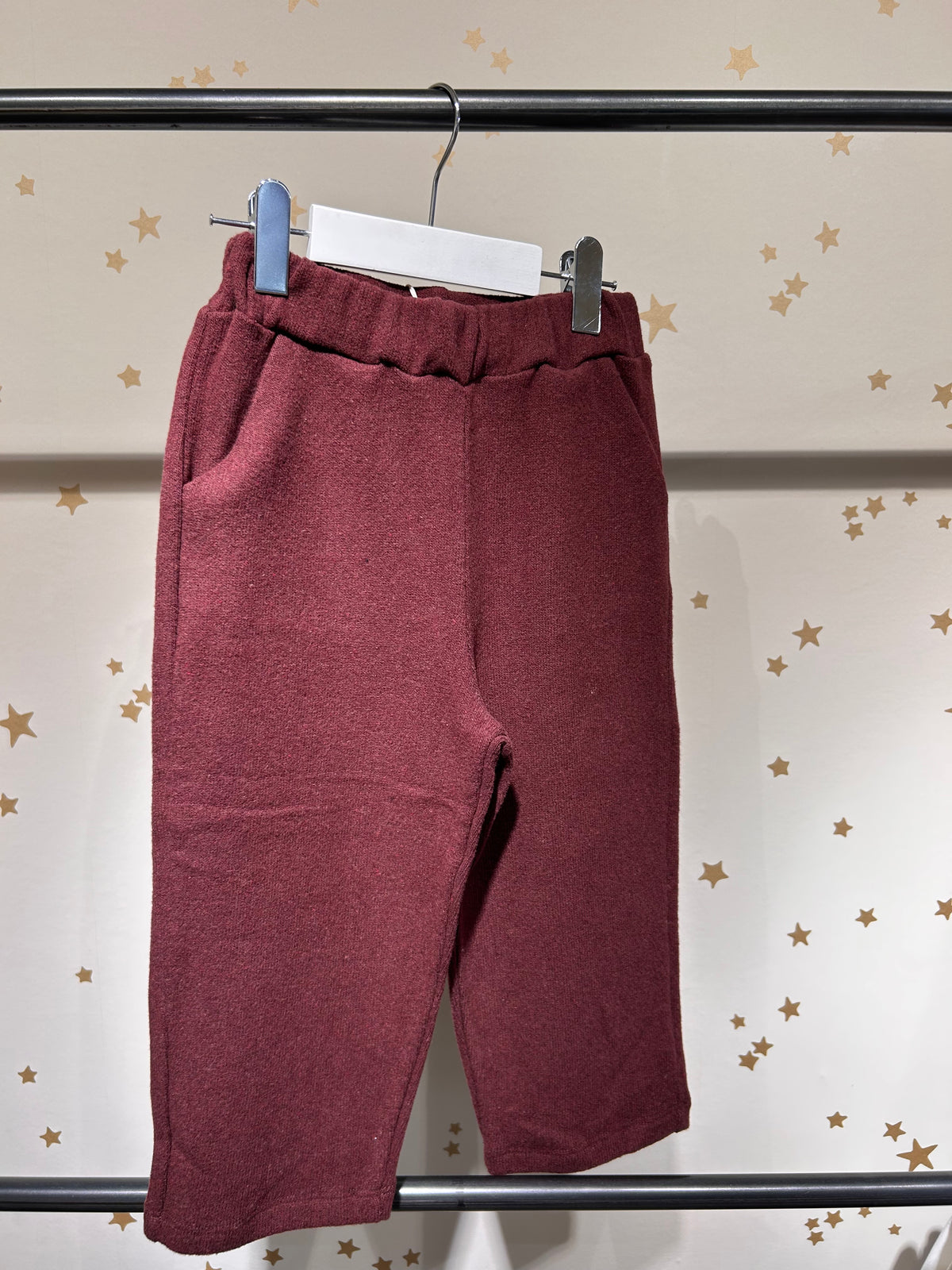 Pantalone caldo cotone borgogna