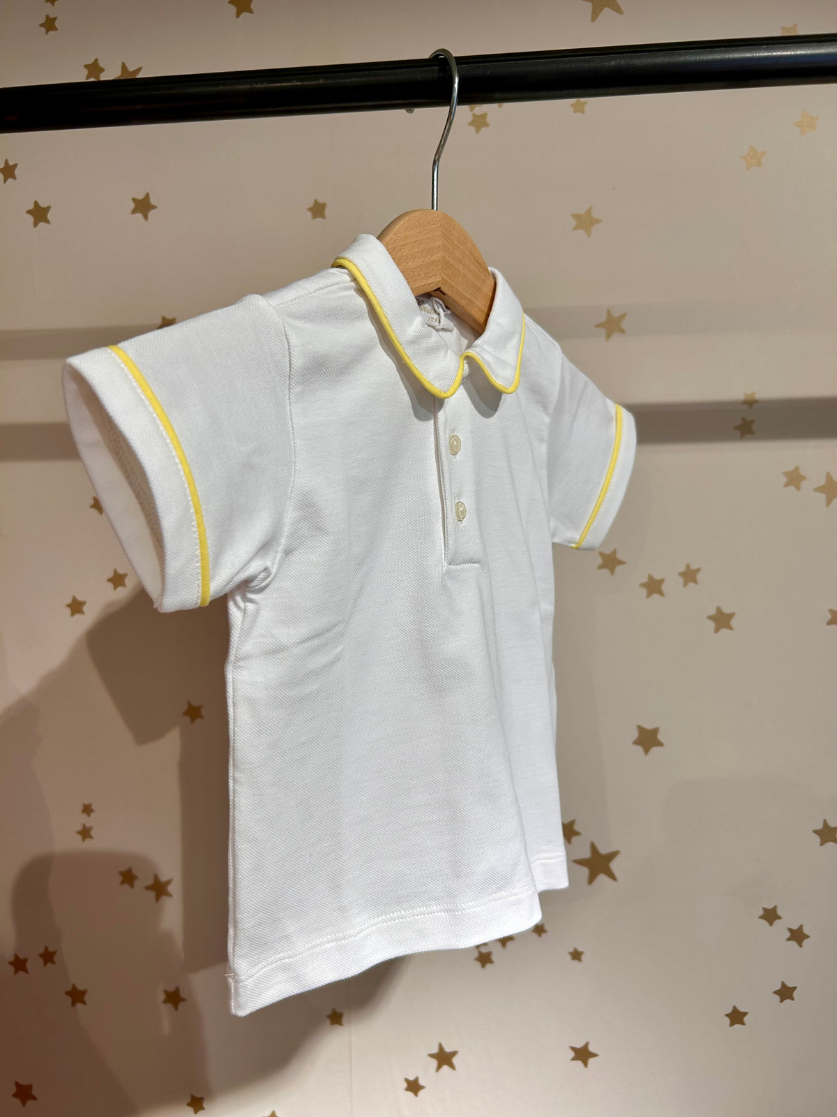 Polo manica corta profilo giallo