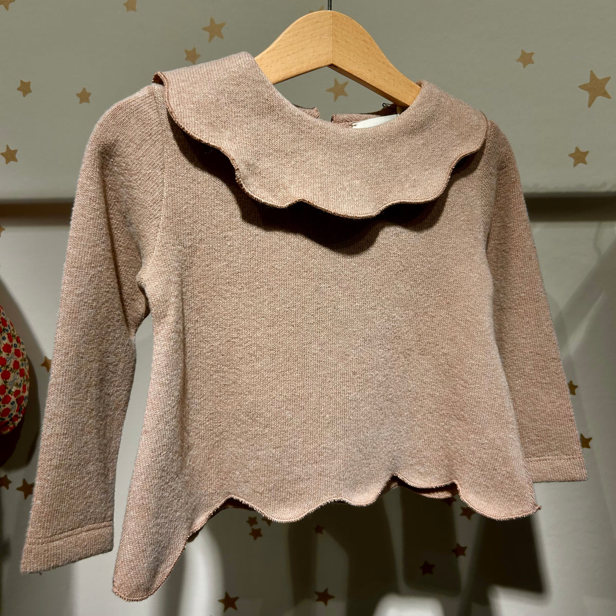 Blusa colletto baby rosa in caldo cotone