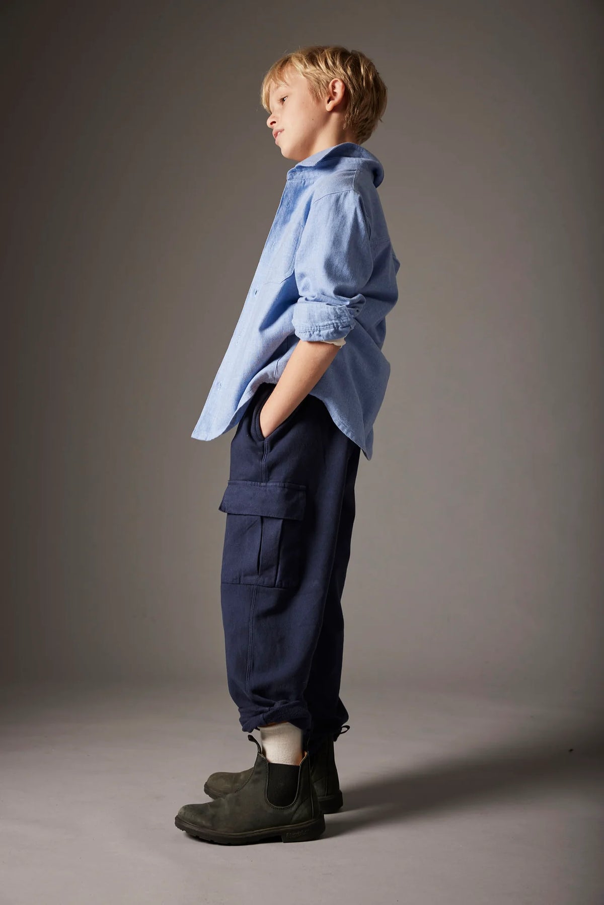 Camicia flanella azzurro Turin