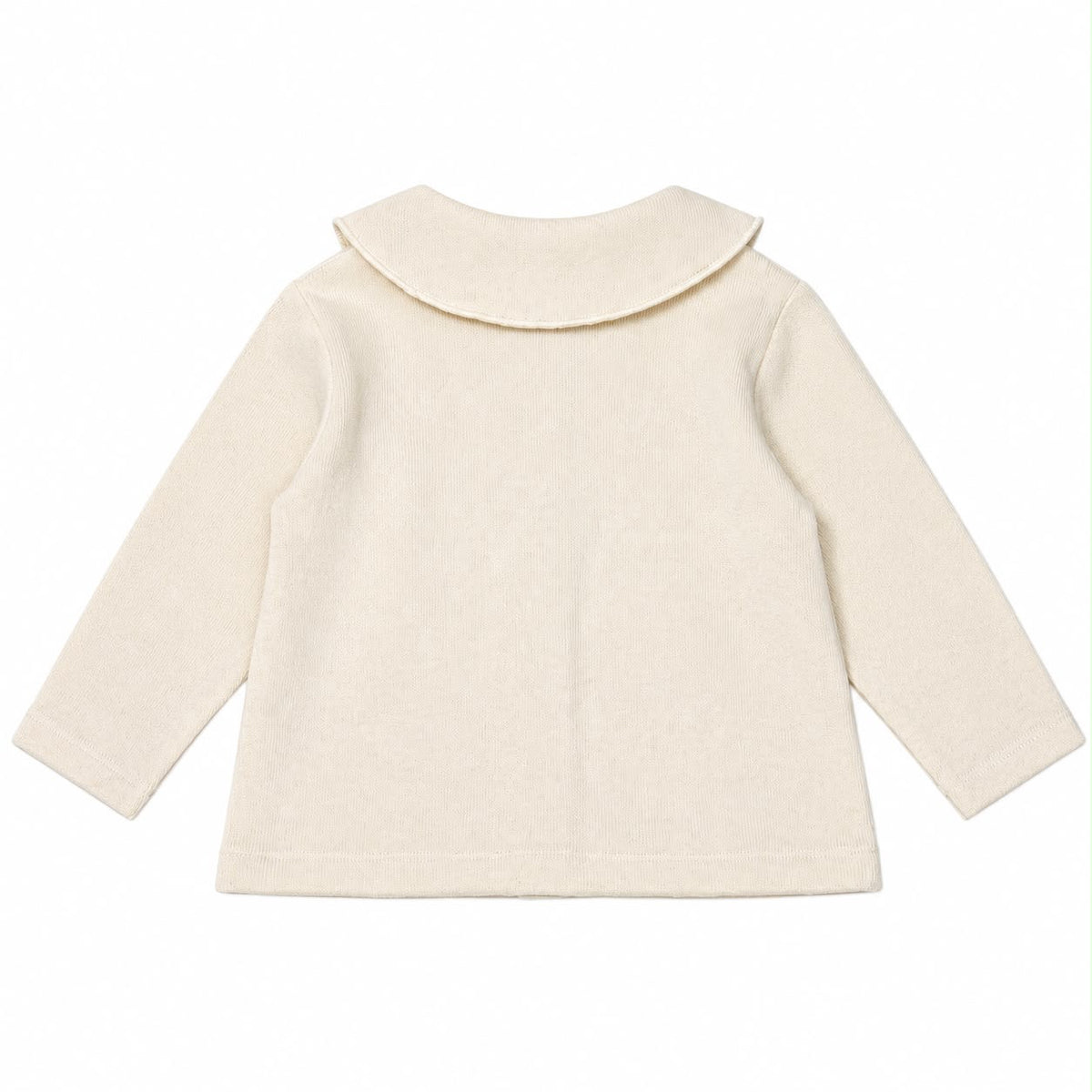 Cardigan baby con colletto, caldo cotone avorio