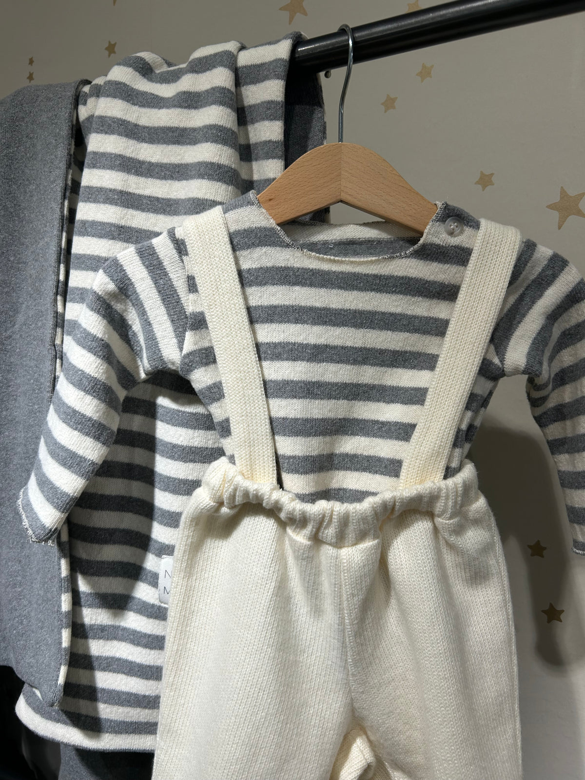 Maglietta Mammolo riga grigio caldo cotone