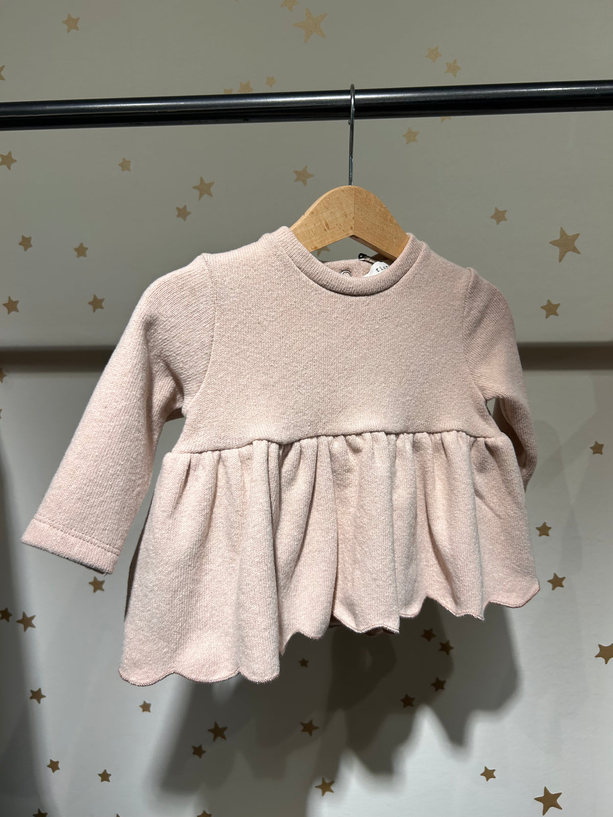 Blusa baby rosa confetto, in caldo cotone