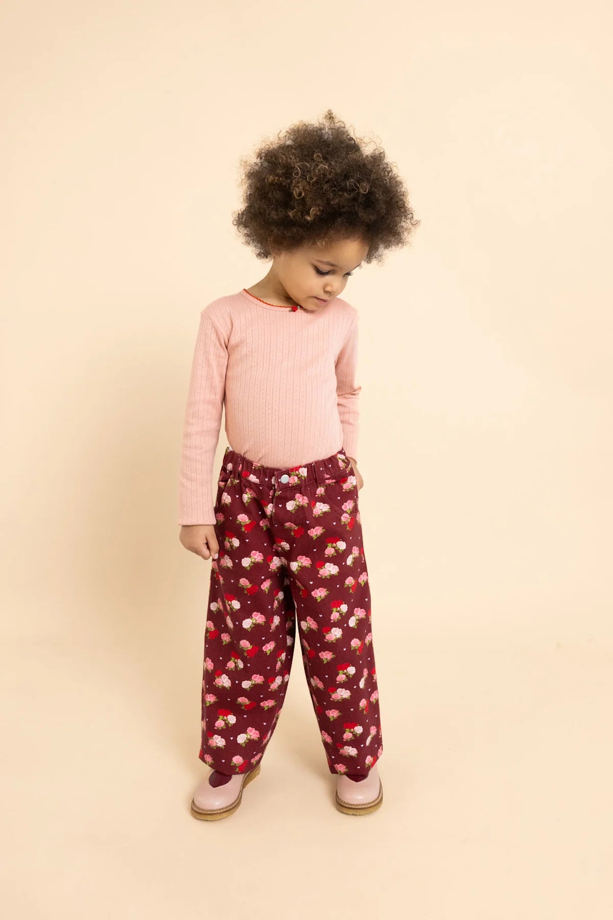 Jeans a fiori tasche a cuori Riley