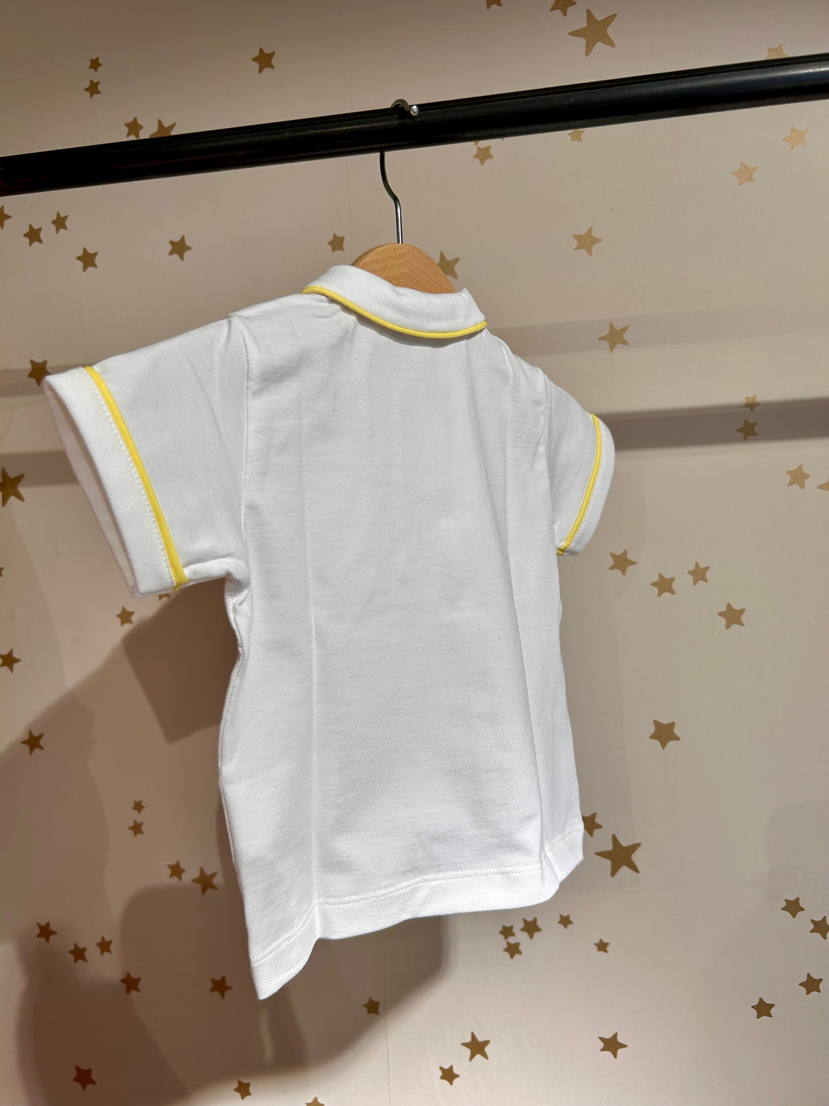 Polo manica corta profilo giallo