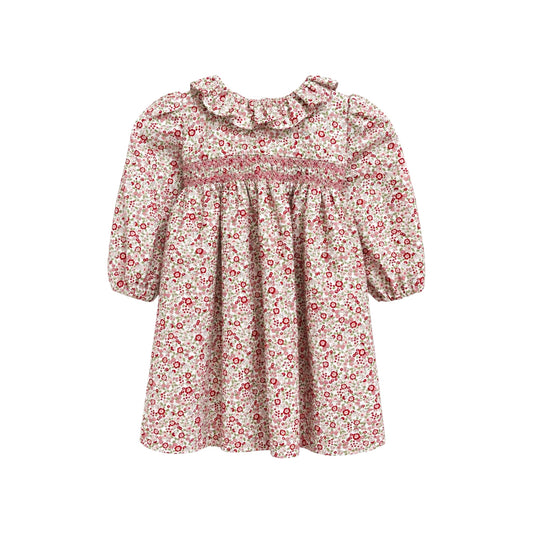 Abito floreale punto smock