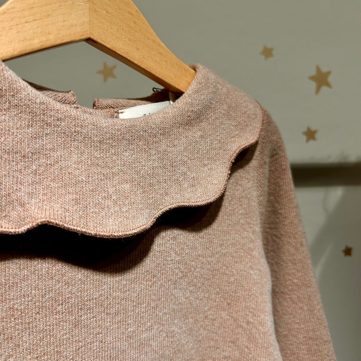 Blusa colletto baby rosa in caldo cotone