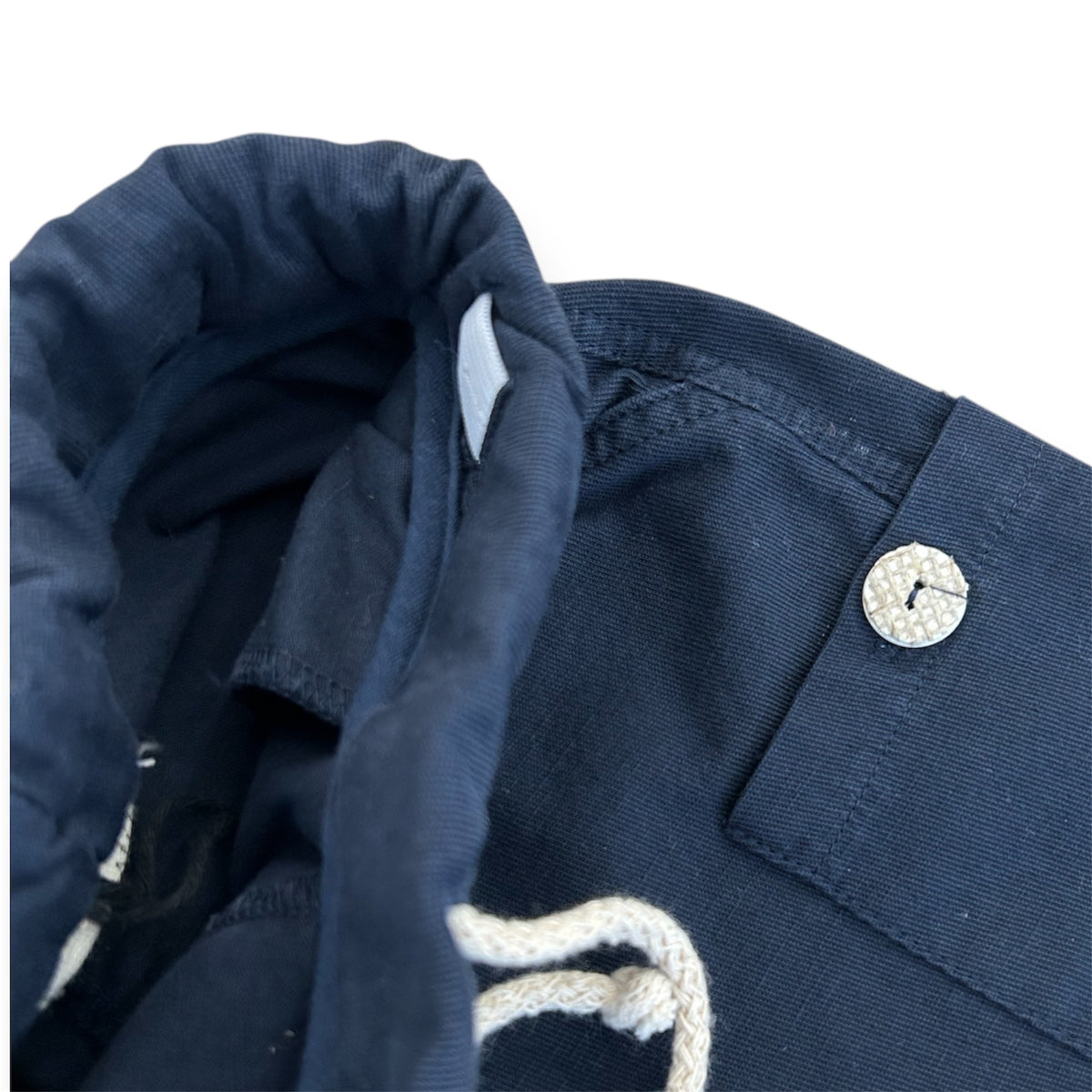 Bermuda in lino-cotone blu navy