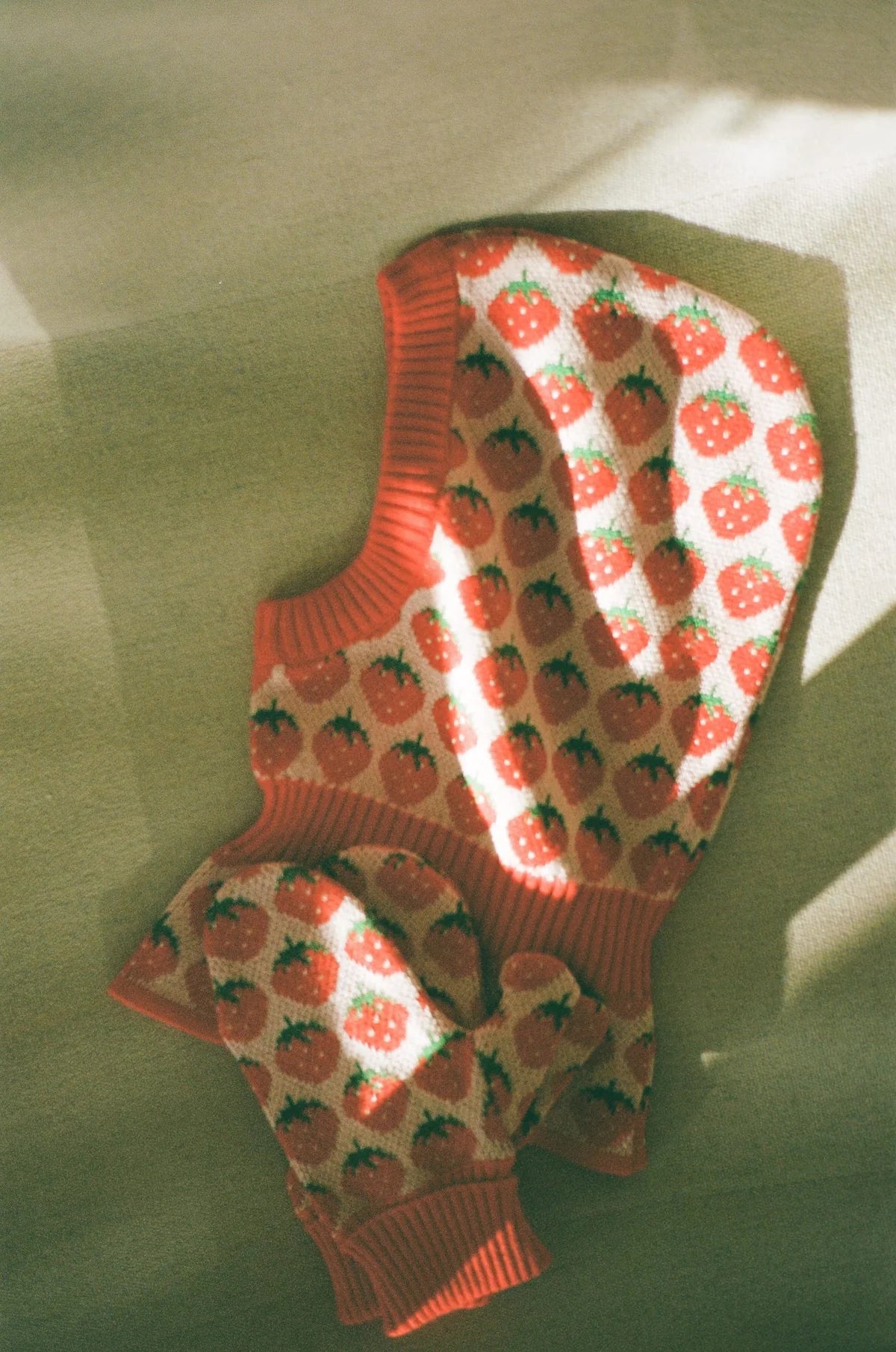 Guanti in cotone fragoline