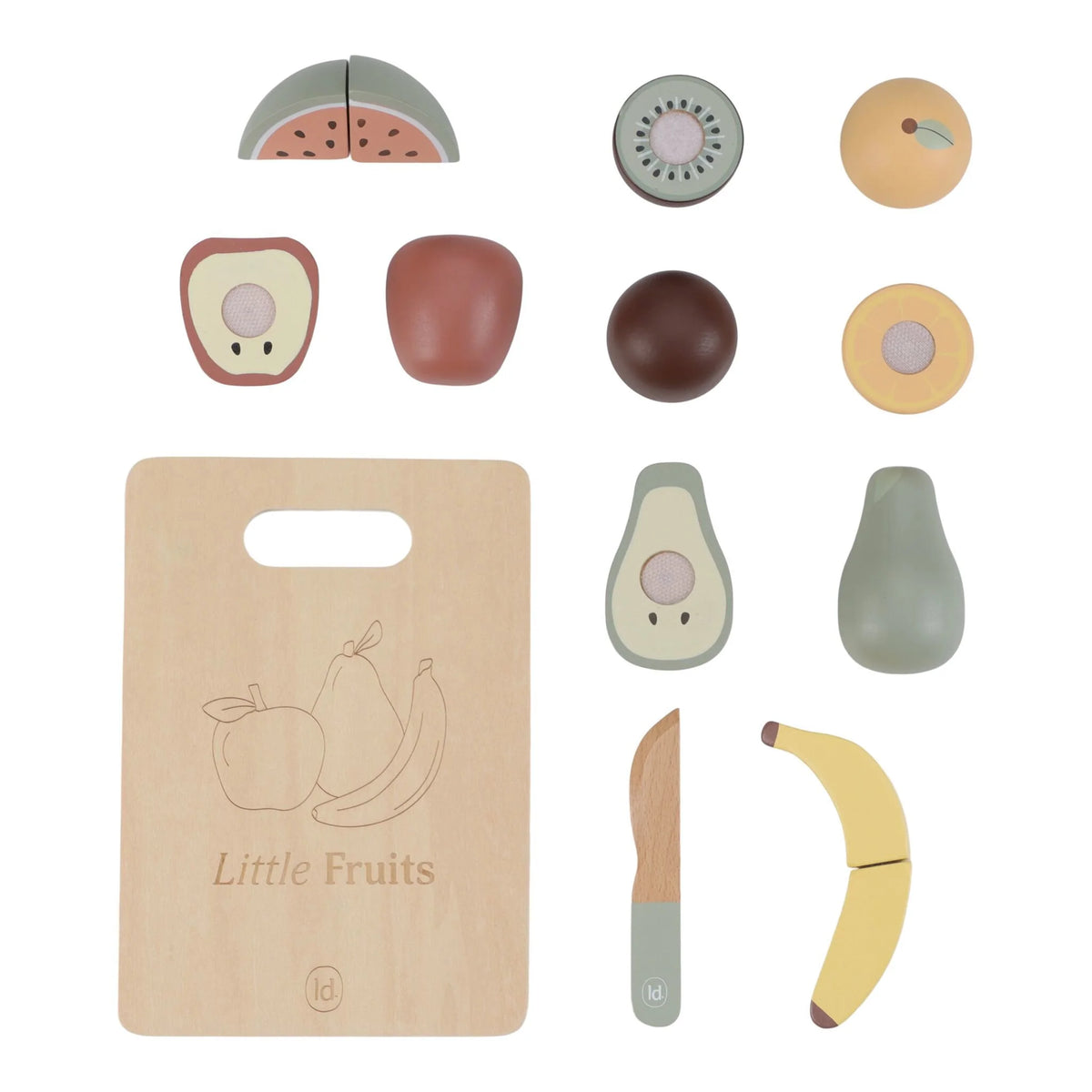 Frutta da tagliare in legno