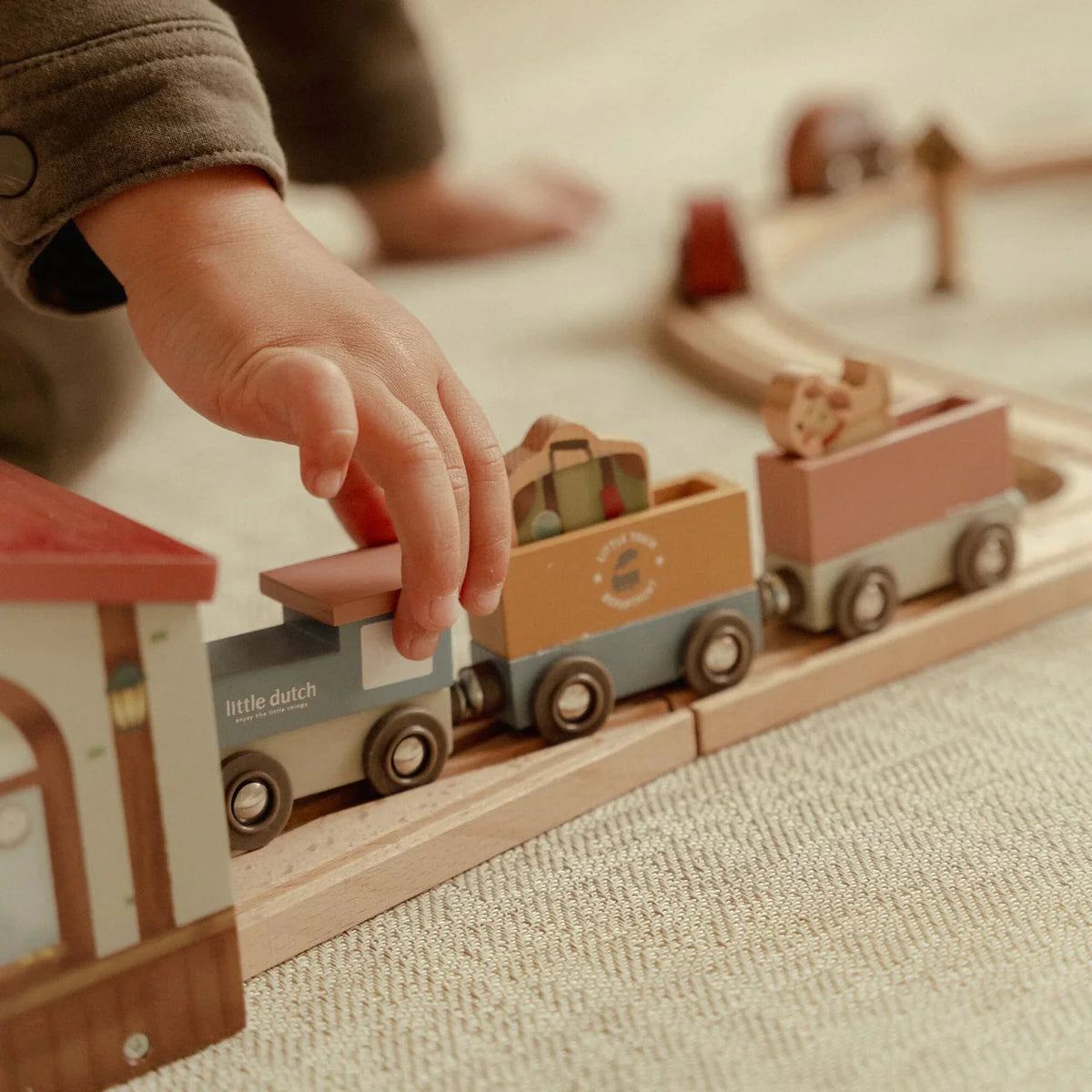 Treno in legno xl 113 pezzi
