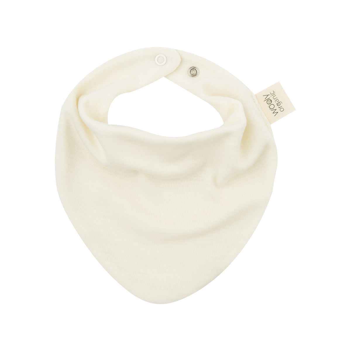 Bavaglia neonato ecru lana/seta