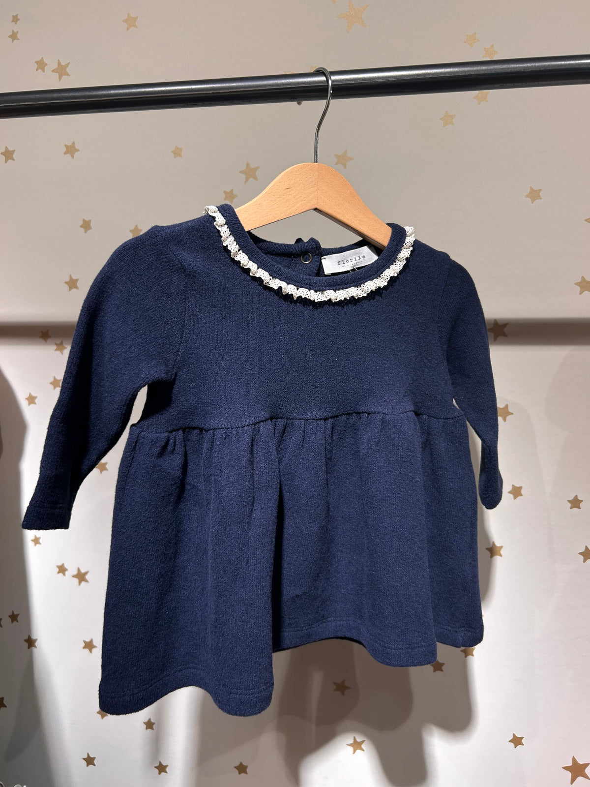 Abito baby caldo cotone blu