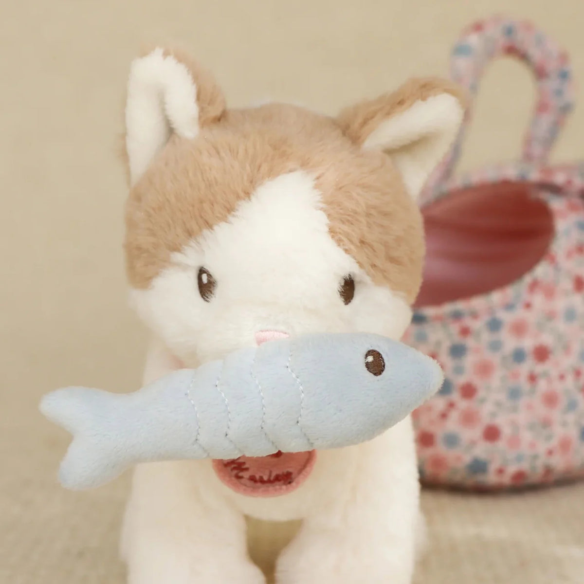 Peluches gatto con trasportino