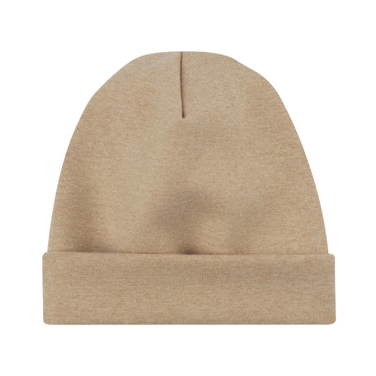 Cuffia neonato beige cotone BIO