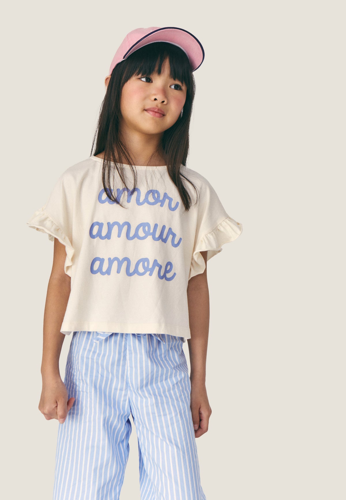 T-shirt Amour avorio