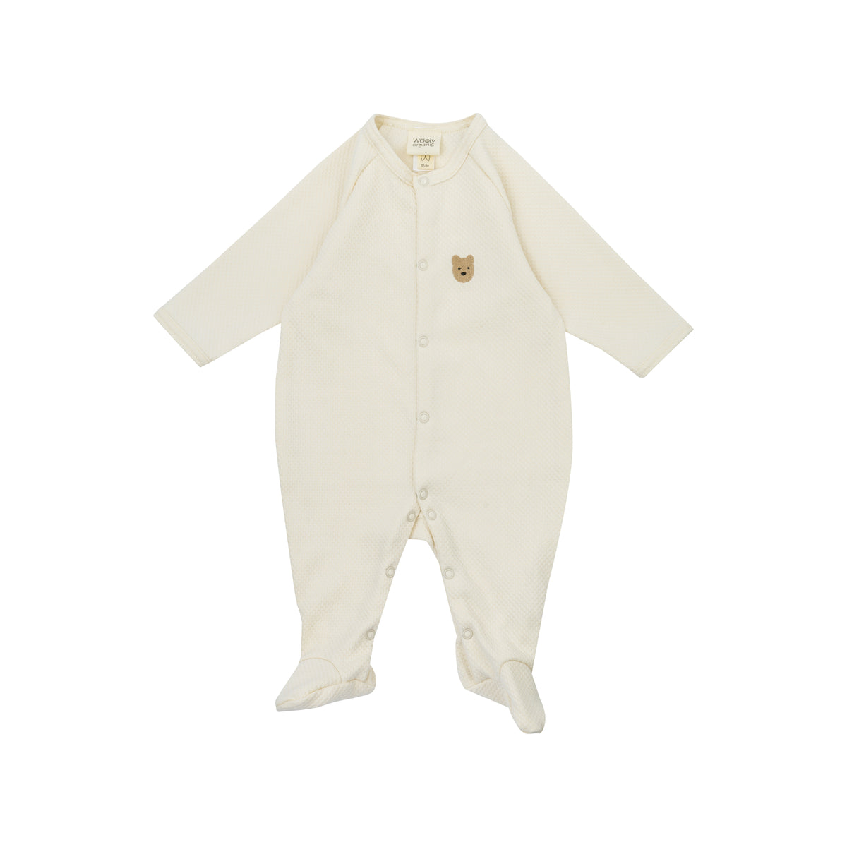 Tutina con ricamo orsetto cotone BIO