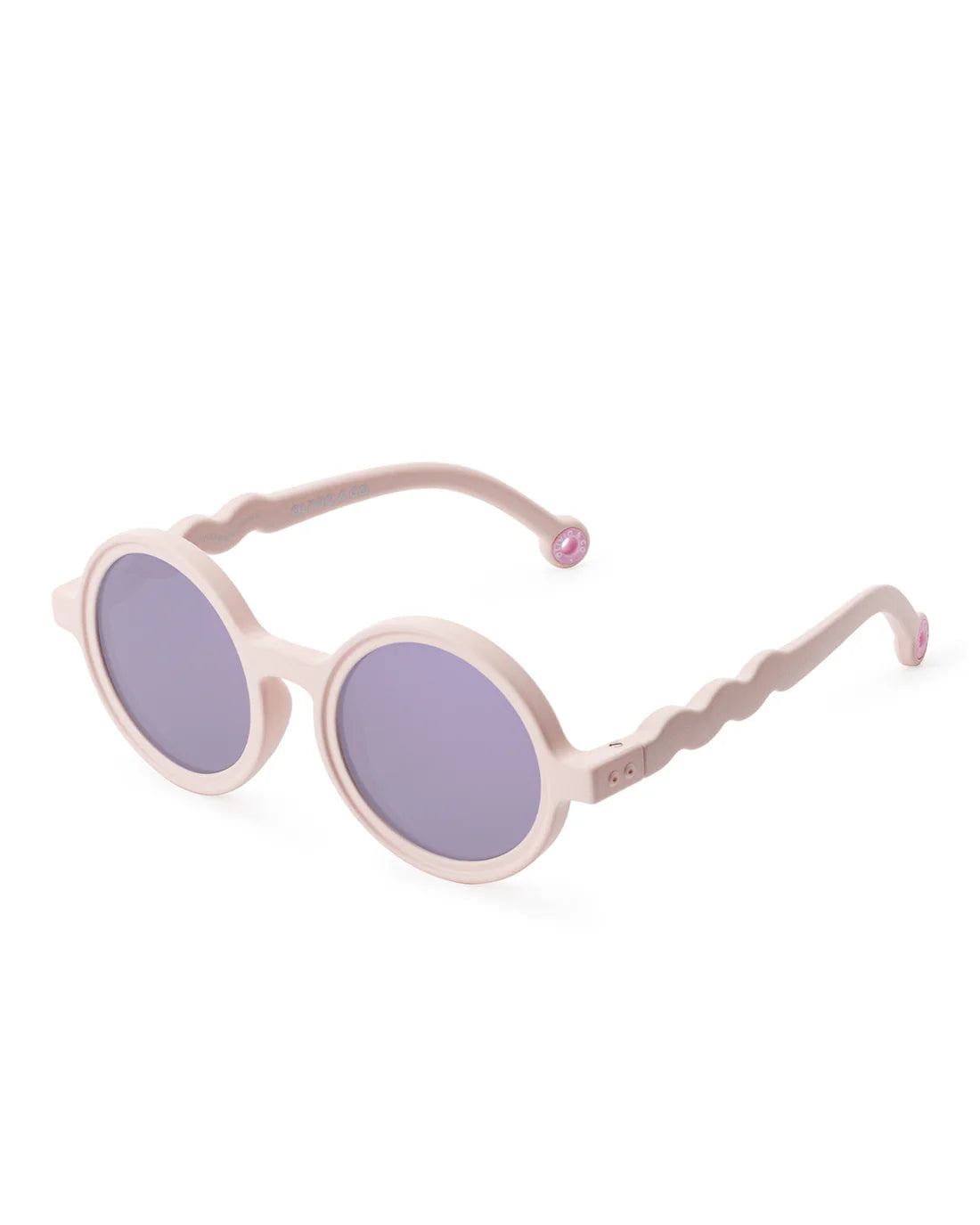 Occhiali da sole baby rotondi rosa Coral Blush 0-12 mesi