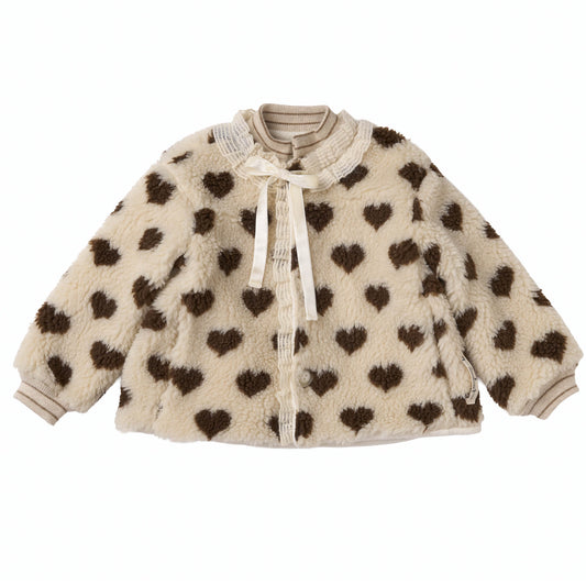 Cappotto cuori in lana
