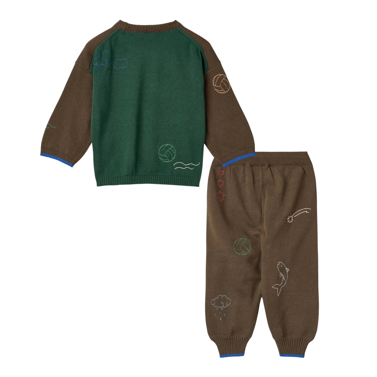 Completo maglia e pantalone ricamato Gustav