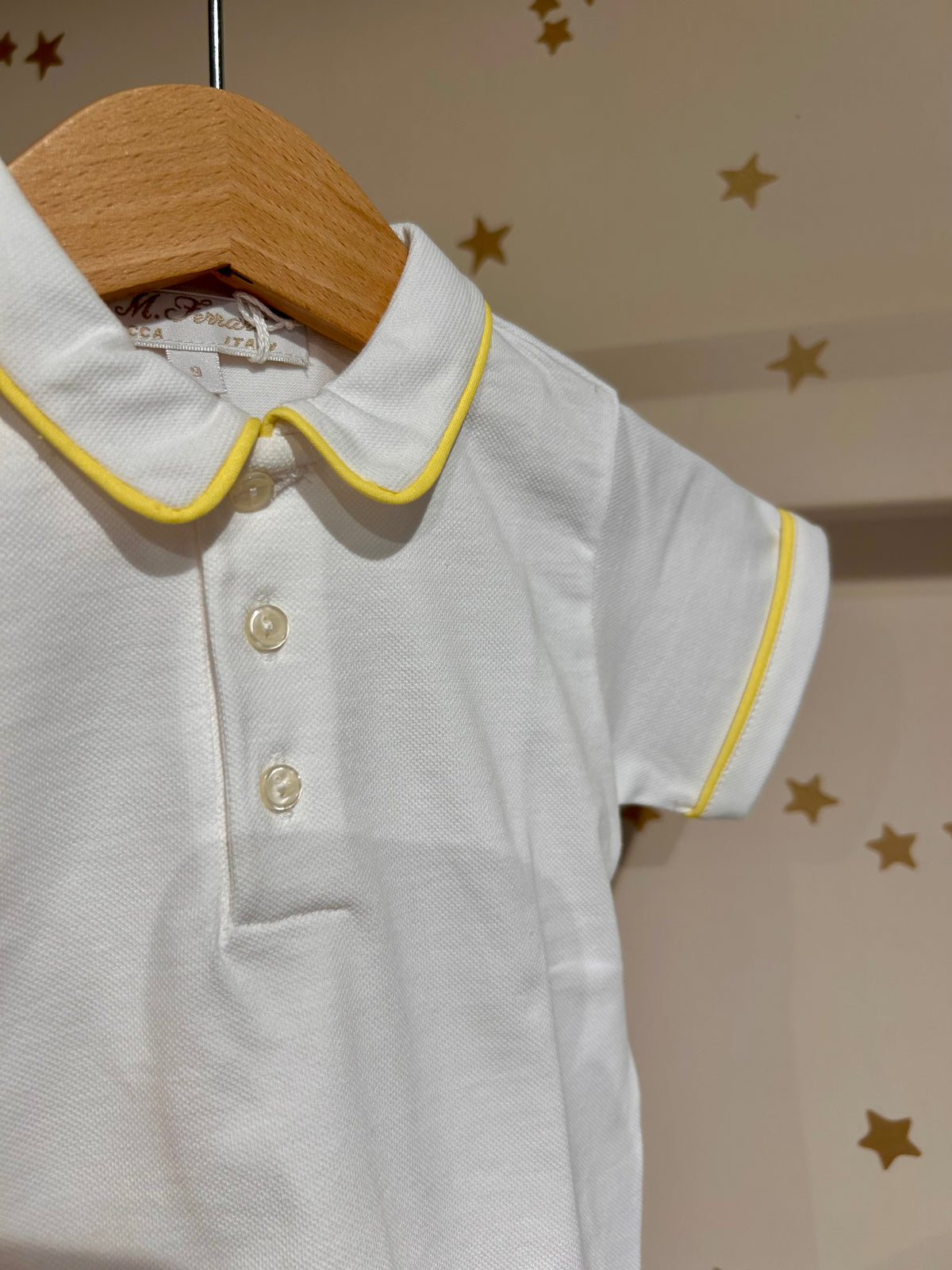 Polo manica corta profilo giallo