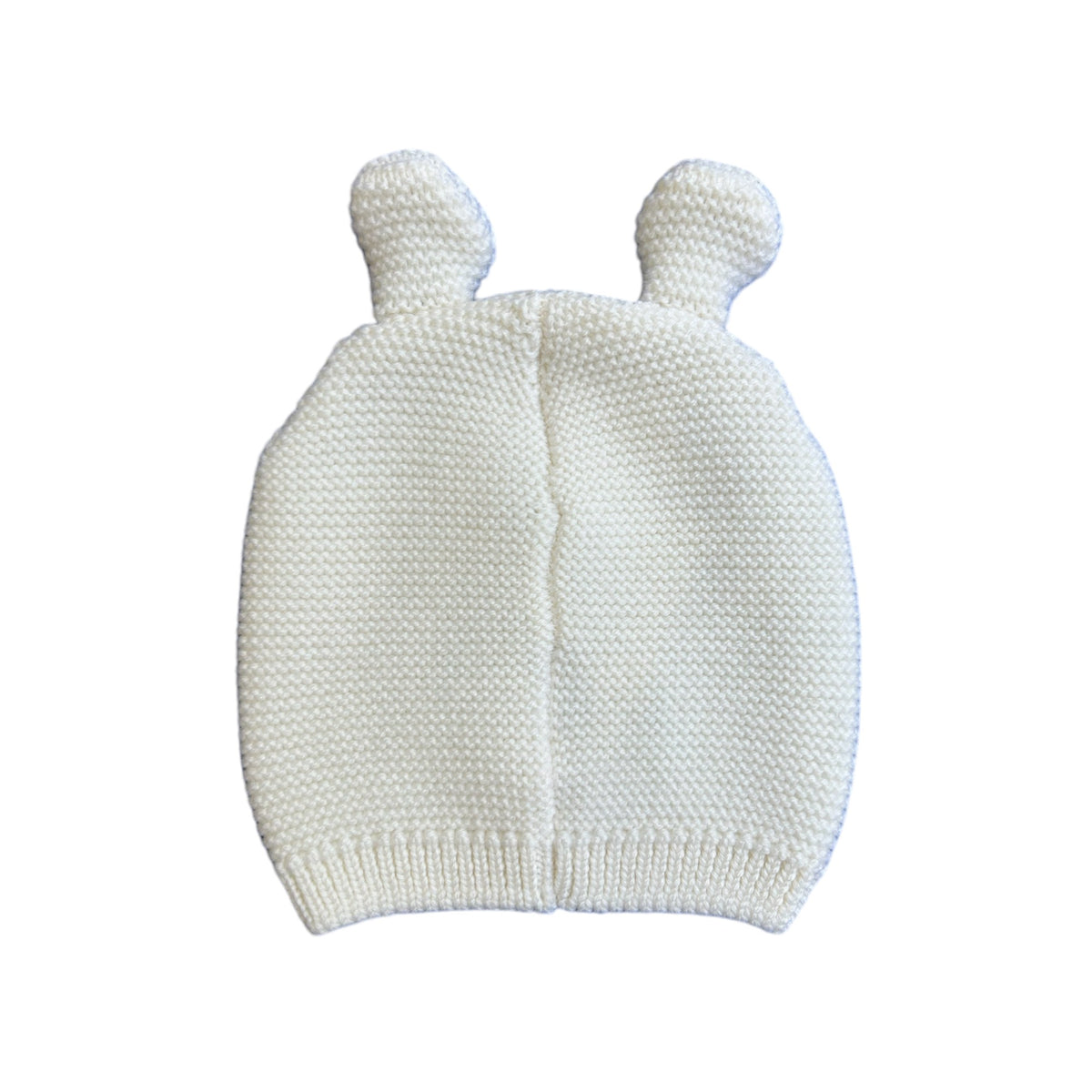 Cuffia panna neonato con orecchie