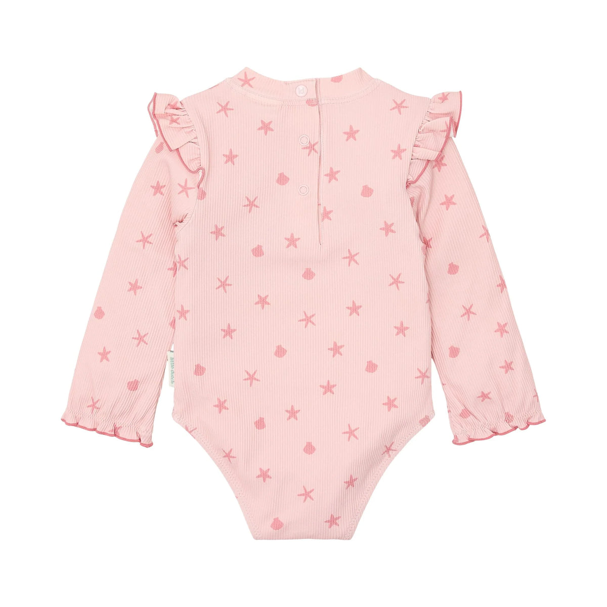 Costume da bagno a maniche lunghe UPF40 Rosa Conchiglie