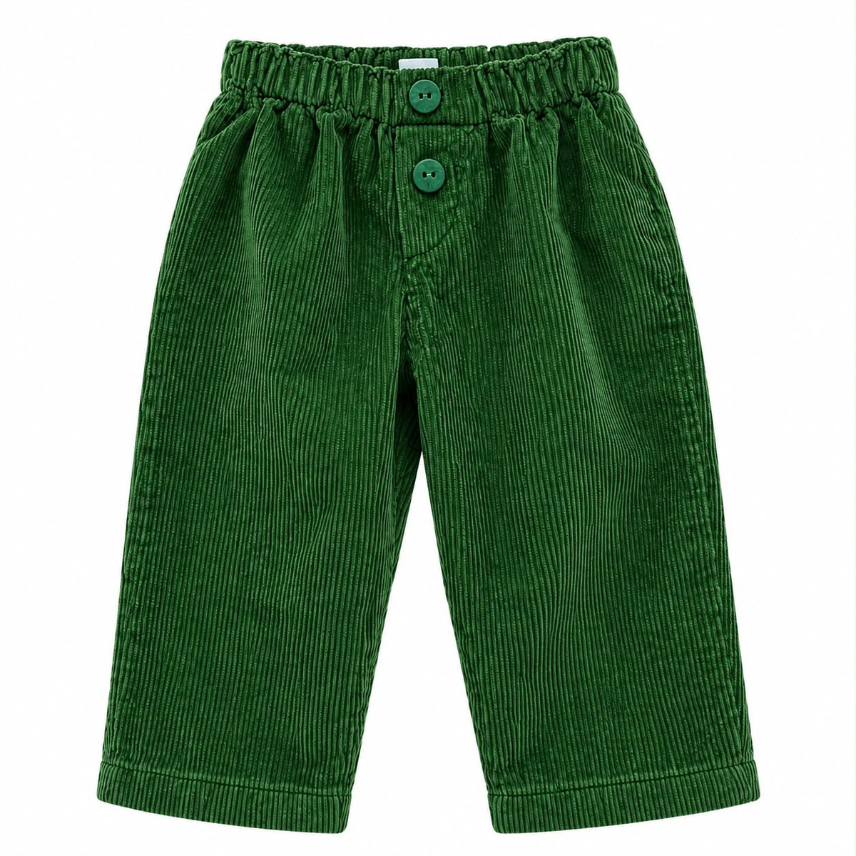Pantalone baby velluto costine verde